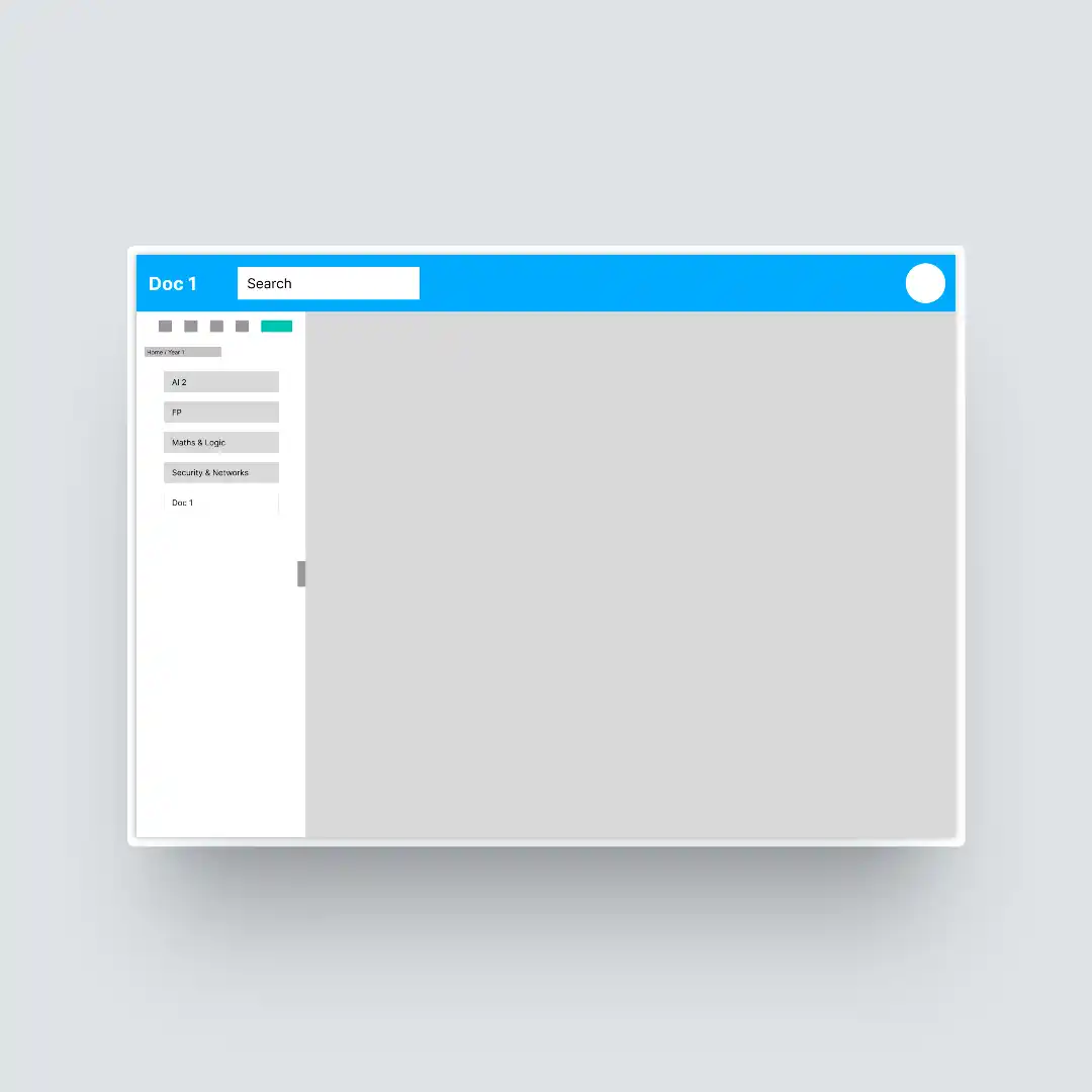 Image of BlocDoc Stage 1 Mockup of the browsing documents feature