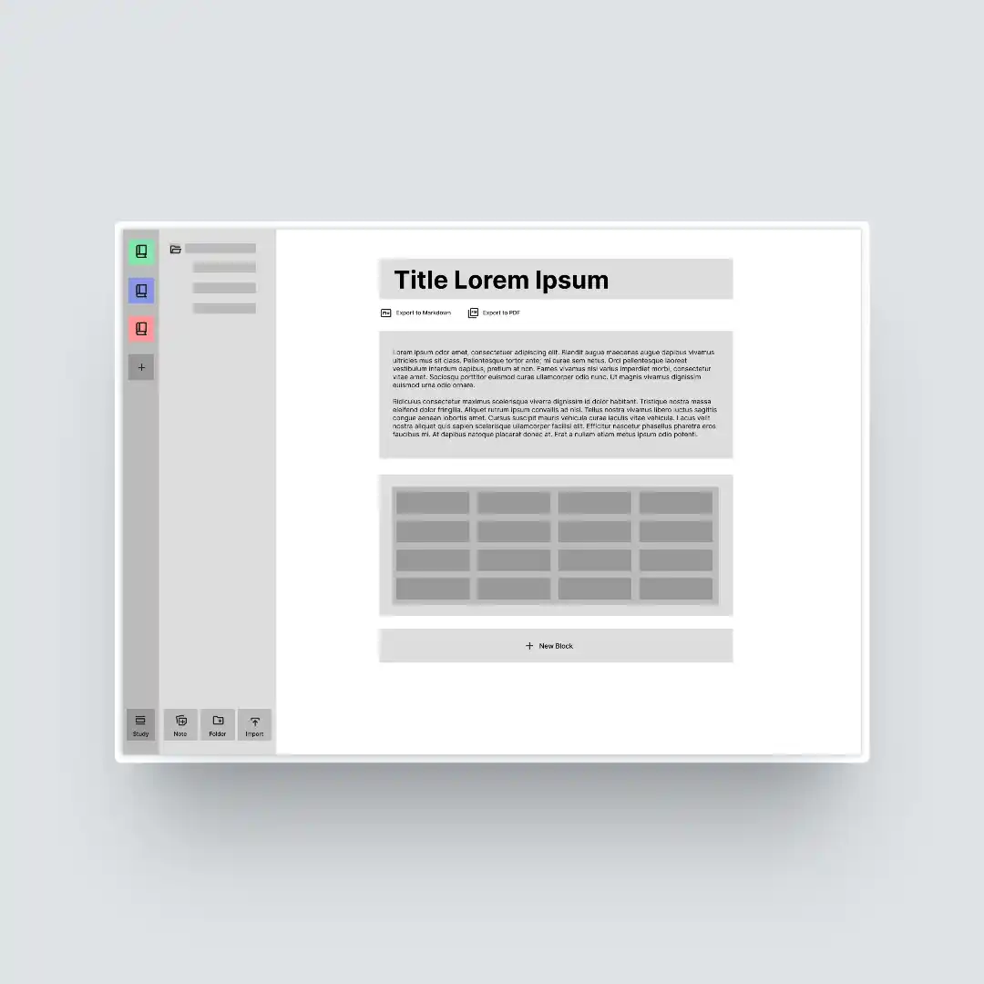 Image of BlocDoc Stage 1 Mockup of the document feature