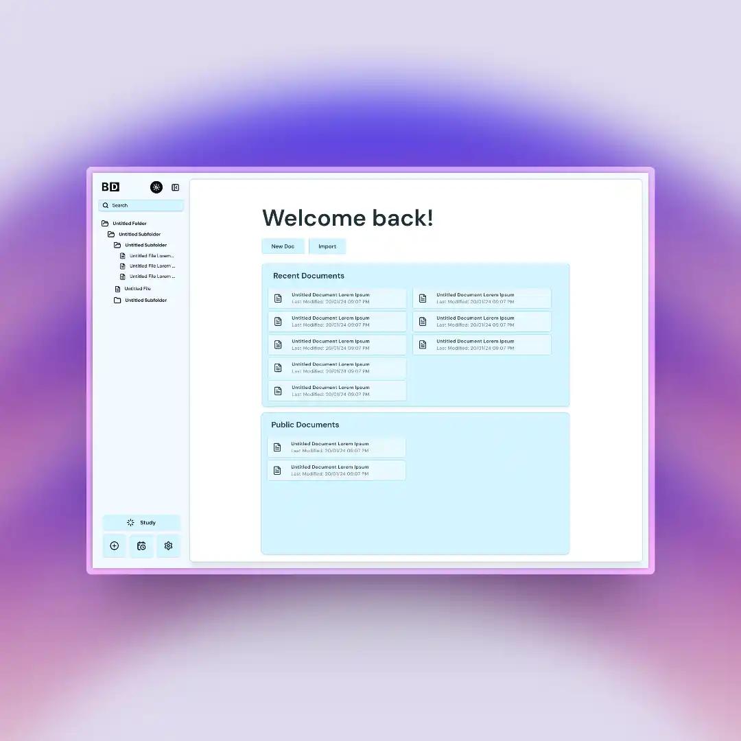 Image of BlocDoc Stage 3 Mockup of the homepage
